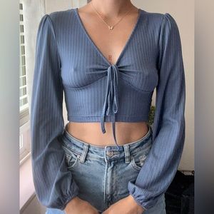 SHEIN Long Sleeve Crop